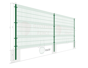 Maille de support d'entrepôt clôturant la barrière soudée durable de <span class=keywords><strong>grillage</strong></span> la barrière 3d claire de haute sécurité - Product Image 2