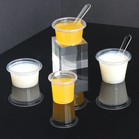 Gobelet jetable de 20 ml en plastique transparent pour échantillons de boissons (café, jus, lait) – Idéal pour les activités en supermarché