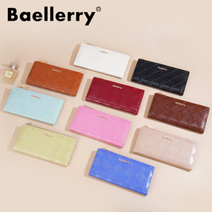 กระเป๋าสตางค์ใบยาวสำหรับผู้หญิง Baellerry สีพื้น ซิปอเนกประสงค์ ใส่เหรียญ ใช้ได้ทุกวัน - Product Image 4