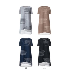 En vrac mode <span class=keywords><strong>moyen</strong></span> âge plissé vêtements d'été robes femmes - Product Image 4