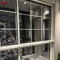 Fenêtre coulissante horizontale moderne en PVC avec rideau pare-vent pour salon, chambre et école