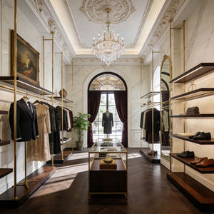 Design d'intérieur de boutique de vêtements de luxe, présentoirs haut de gamme pour vêtements homme et femme pour magasin de vêtements - Product Image 4