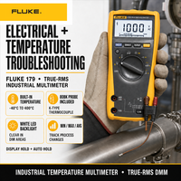 Fluke 179 True RMS Digital Multimeter 1000V Battery Powered High Accuracy Electrical Tester