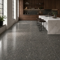 Dalles de terrazzo artificielles résistantes à l'usure, couleur personnalisée, design moderne pour appartement, escalier commercial
