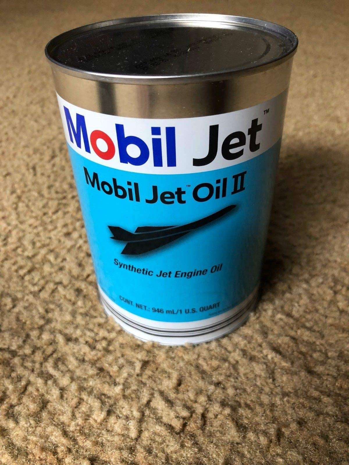 Original Mobil Jet Oil II 946ml Quart High Performance Aviation