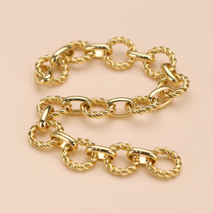 Chất lượng cao 18K vàng thực mạ đồng thau chuỗi, thành phần Vòng cổ Phụ kiện dây chuyền,, kích thước lớn Vòng vàng brass <span class=keywords><strong>chains</strong></span> - Product Image 1