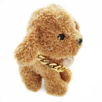 Nouveau collier en or pour animaux de compagnie pour Corgis, Bouledogues Français, Chats - Chaîne en résine dorée élégante style cowboy, grand accessoire tendance