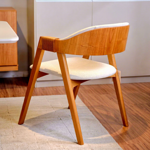 Fauteuil de salle à manger rembourré en velours, détails en corde, design moderne du milieu du siècle, revêtement en lin, tailles personnalisables, restaurant, hôtel - Product Image 5
