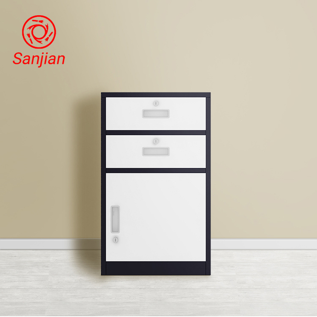 Sanjian Export Steel Small Size Low Height Filing Single Door with 2 Drawer Adjustable Shelves Steel Metal File Storage Cabinet