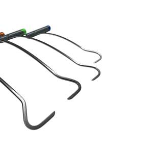 Lurencia Edition, herramientas PDR de acero de 6 piezas, punta afilada, curva en C, varillas de reparación de abolladuras sin pintura izquierda y derecha para reparación de neumáticos - Product Image 2