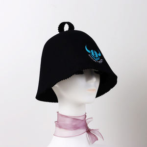 Merino Wool Eco-Friendly Felt <b>Sauna</b> Hat-Nordic Viking Style Soft Reusable Adult Bath Shower Cap with Custom Logo - Product Image 2