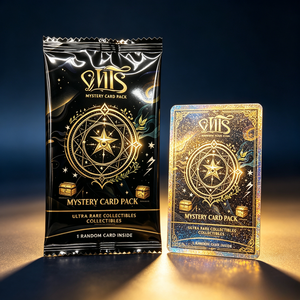 Pochette à fermeture arrière sur mesure OEM, faible MOQ, multi-tailles, pour cartes de jeu, paquets mystères et cartes TCG, avec encoche de déchirement facile - Product Image 1