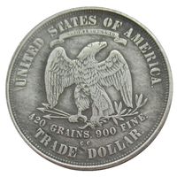 Vente en Gros de Pièces Vintage : Réplique Décorative Plaquée Argent du Dollar du Commerce Américain 1877 P/CC/S, Pièces Commémoratives