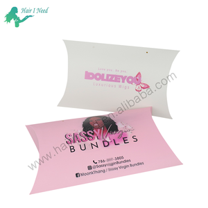 Scatola per Imballaggio Capelli, Custodia a Cuscino, Sacchetto di Carta Personalizzato con Manico per Extension - Product Image 5