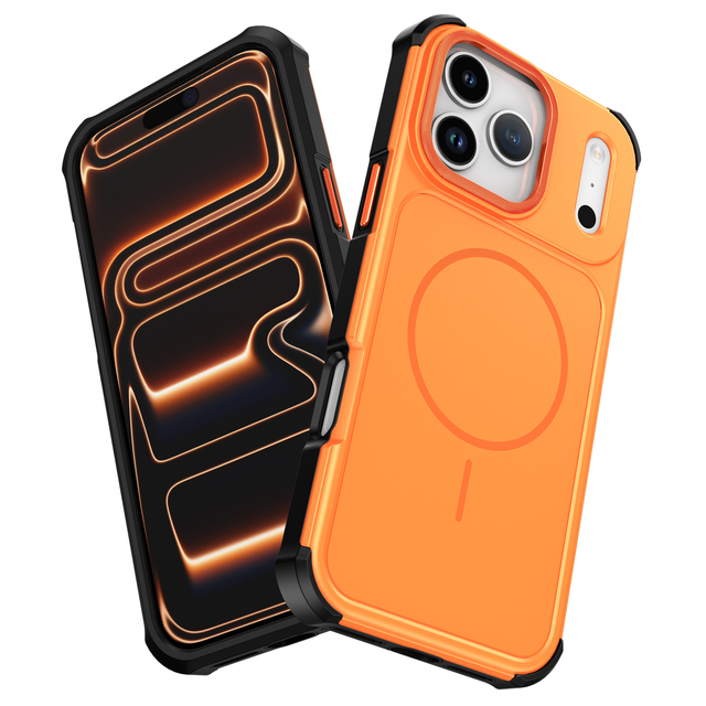 New Arrival Two in One Hybrid Shockproof Magnetic Wireless Charging Phone Cover case for iphone 17 air Pro Max 16 Plus 15 14 13