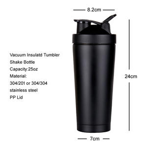 Gobelet à eau de sport de 750 ml, double paroi en acier inoxydable, isolé sous vide, <span class=keywords><strong>shaker</strong></span> pour protéines en poudre, gobelet cadeau - Product Image 5