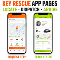 Développement d'une application d'assistance routière personnalisée pour iOS et Android avec demande d'urgence et localisation GPS LionCreate