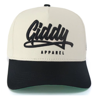 Casquettes de baseball personnalisées en gros à 5 panneaux bicolores style A-frame, casquettes de sport et d'extérieur personnalisées, casquettes unisexes pour hommes et femmes