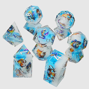 JMS Factory Wholesale - Ensemble de 7 dés polyédriques classiques en résine pour jeux de rôle Dungeons and Dragons - Product Image 3