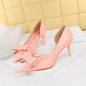 Sandales Papillon - Talon Bas - Talon Haut - Bout Fin - Bout Pointu - Découpes Latérales - Chaussures à Talons Hauts pour Femmes d'Affaires - Product Image 3