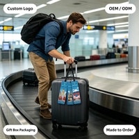 Étiquette de bagage personnalisée en PVC souple, étiquette nominative de valise personnalisée, conception OEM ODM, accessoire cadeau aéroportuaire