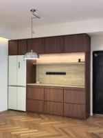 Meuble de cuisine traditionnel personnalisé, buffet, comptoir en pierre, panneau modulaire, bois massif, panneau stratifié