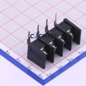 KF35R-8.25-4P Barrier Terminal Block Bent Lead Through Hole,P=8.25mm Connector Two Sides 8.25mm 1x4P Right Angle Pin - Product Image 1