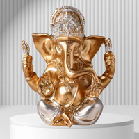 Feng Shui résine artisanat dieu hindou Ganesha Statue indien éléphant tronc dieu de la richesse Sculpture Temple indien Thai dieu ornement