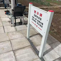 Señal de Advertencia Amarilla de FRP ZQ, Poste Marcador de GRP para Tuberías de Petróleo, Marcador Subterráneo de Fibra de Vidrio de Alta Visibilidad, Pultrusión Lisa