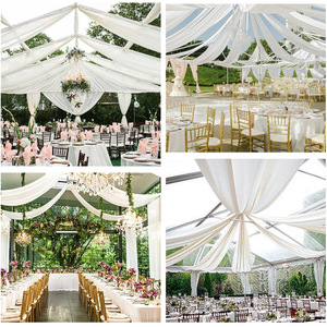 Décoration de plafond en tissu avec fil de soie pour <span class=keywords><strong>mariage</strong></span>, fête d'anniversaire, événement, décoration de scène - Product Image 2