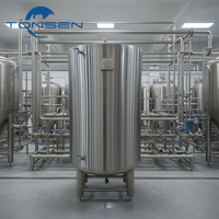 Réservoir d'eau glacée de qualité alimentaire SUS304, réservoir de refroidissement à glycol enveloppé, compatible avec le système de brassage