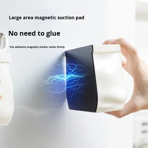 Wholesale New Plastic Magnetic Storage Box <b>Kitchen</b> No-Drill Refrigerator Side Wall-Mounted Multi-Functional Rack - Product Image 3