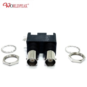 <span class=keywords><strong>Bnc</strong></span> nữ góc bên phải Hàn <span class=keywords><strong>PCB</strong></span> gắn kết với Nut vách ngăn kết nối nhựa loại đen PC Board kép <span class=keywords><strong>BNC</strong></span> ổ cắm - Product Image 5
