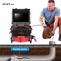 Caméra d'inspection des drains 1080P Borescope 512 HZ V9 avec localisateur, écran 13 pouces, auto-nivellement, tête de caméra industrielle 33mmx78mm