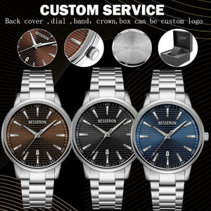 Montre-bracelet à quartz élégante et intemporelle pour homme, avec bracelet en acier inoxydable et aiguilles lumineuses, pour un usage quotidien et étanche - Product Image 5