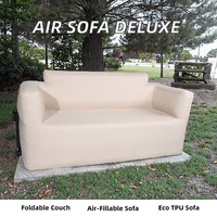 Fauteuil de plage double gonflable moderne personnalisable avec pompe électrique, canapé gonflable d'extérieur pliable, idéal pour hôpitaux et environnements écologiques
