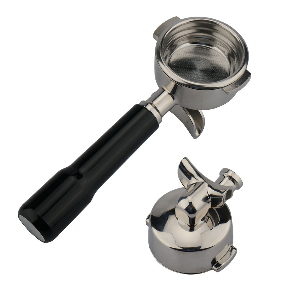 Espresso Machines 58mm Spouted Portafilter Head 304 Stainless Steel E61  Universal Black Portafilter Coffee Spout Double Open