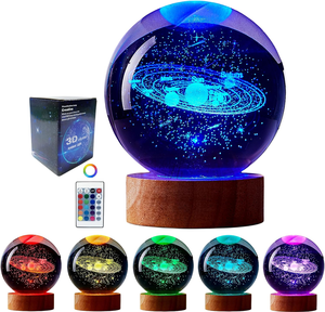 All'ingrosso 3D Laser inciso luce notturna 6cm sfera di cristallo galassia per feste - Product Image 6