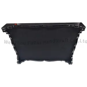Piano paint Farmhouse Decor Wooden Rustic storage Lacquer Rectangle Tray Customized Black for Home Table