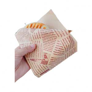 Papier Kraft Personnalisé 80g Qualité Alimentaire Anti-Graisse PE A4 pour Emballage de Burgers, Pizzas, Sucettes, Sandwichs Personnalisés Double - Product Image 1