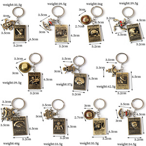 Prix d'usine – Porte-clés en alliage de zinc 5 cm – Pendentif en alliage Chopper <span class=keywords><strong>Zoro</strong></span> Luffy's <span class=keywords><strong>Wanted</strong></span> Order – Petit cadeau créatif - Product Image 2