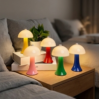 Lámpara de Mesa con Pantalla Metálica de Diseño de Dibujos Animados, Carga Inalámbrica, LED, Recargable, Regulable, Luz Nocturna para Estudio