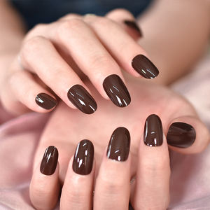 Faux ongles à presser avec paillettes blanches, forme cercueil, longueur moyenne, style luxueux, en acrylique, <span class=keywords><strong>pour</strong></span> <span class=keywords><strong>manucure</strong></span> DIY, salon, <span class=keywords><strong>mariage</strong></span>, rendez-vous galant - Product Image 3