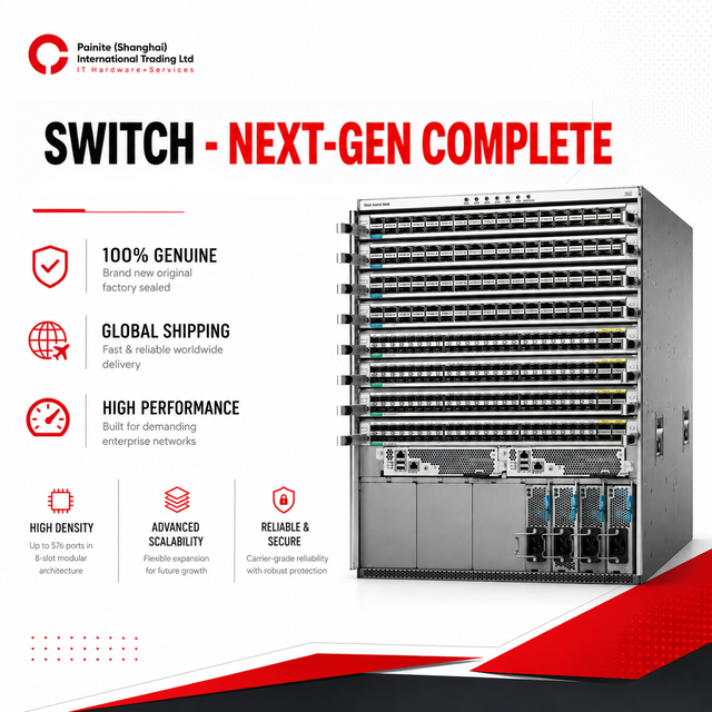 Enterprise Grade Cisco N9K-C9508 Cisco Nexus 9500 Series Managed Ethernet Switch Modular Layer 2/Layer 3 Data Center Core and Sp