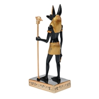 Anubis Harz-Statue Altes Ägypten Tod 3D Handbemalt für Wohnzimmer Halloween Umweltfreundliches Geschenk Souvenir