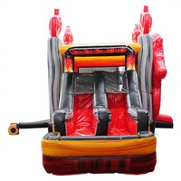 Château gonflable combiné Monster Racing pour adultes et enfants, trampoline, ignifuge, imperméable, sans plomb, installation facile, taille personnalisée, PVC
