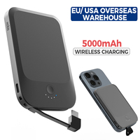Batterie externe ultra-mince magnétique sans fil 5000 mAh Premium 2026 avec charge rapide 22,5 W PD3.0 pour téléphone