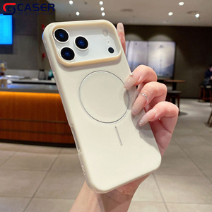 Chống sốc lỏng Silicone trường hợp điện thoại cho <span class=keywords><strong>Iphone</strong></span> 17 16 chống vàng Slim Fit không dây sạc tương thích bền điện thoại Bìa - Product Image 2