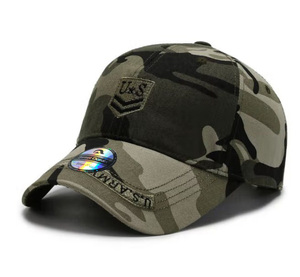 Casquette de baseball personnalisée avec logo brodé en 3D, style sportif américain, motif camouflage, design imprimé par sublimation, logo en caoutchouc commun - Product Image 1
