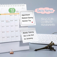 Bloc-notes adhésifs minimalistes à grilles détachables pour étudiants, notes adhésives minimalistes à encre intégrée, fournitures scolaires (optimisé)